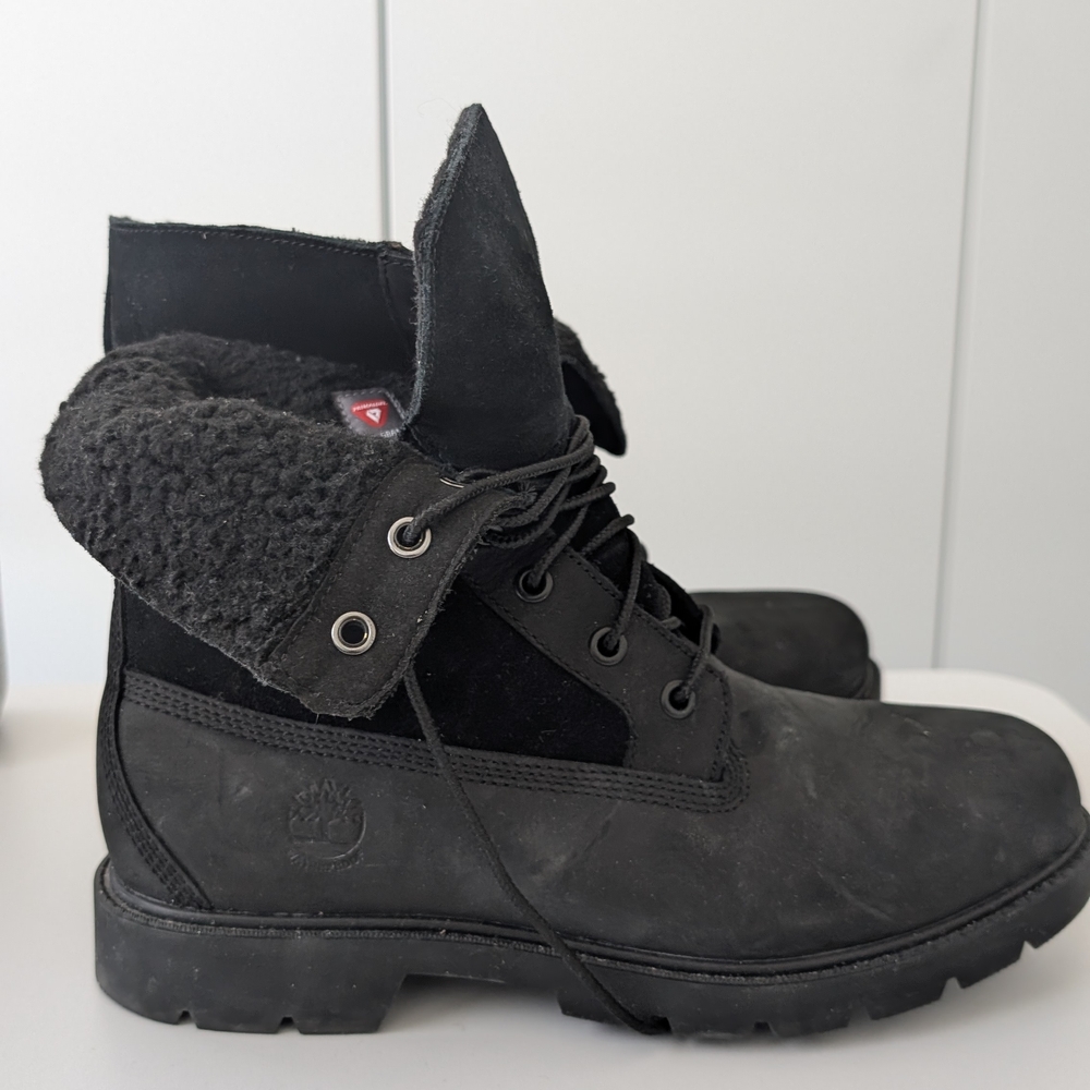 Timberland Black Roll-Top Boots
